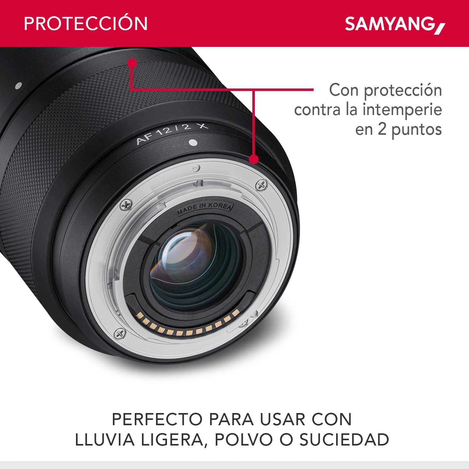 Samyang AF 12 mm F2.0 Fuji X - Enfoque automático Distancia focal